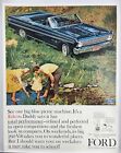 New Listing1964 Ford Falcon Sprint Convertible Blue Print Ad Poster Man Cave Art Deco 60's