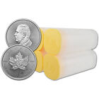 2024 Canada Silver Maple Leaf - 1 oz - $5 - 4 Rolls - 100 Coins in 4 Mint Tubes