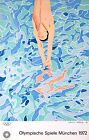 David HOCKNEY poster Swimming Pool Splash 1972 Pop Art vintage signed repro