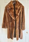 NEW SCANBROWN Brown Real Natural Mink Fur Coat Jacket Made in Italy Size M норка