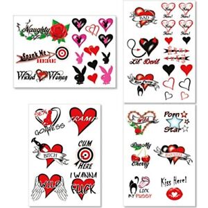 44+ Sexy Naughty Temporary Tattoos for Women Ladies- Adult Fun for Lower Back