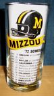 1972 Mizzou Tigers Drink Glass University of Missouri Schedule on Glass MFA Oil