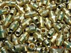 LOT OF 10 Brass Pipe Air Hose Fittings Hex Nipple 1/4