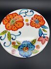 Wildflower by Laurie Gates Dinner Plate Multicolor Floral On White Set Of 6