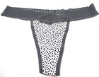Victoria's Secret Animal Print  Cotton Low Rise Thong Panty Size Large Lace 2008