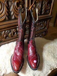 Corral Genuine Exotic Eel Western Boots 11 1/2 D  Brandy, Reddish Brown  *New