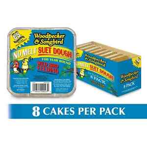 C&S No- Melt Suet Dough Woodpecker & Songbird Wild Bird Food, New 10 oz- 8 Pack