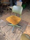 Antique Vintage Mid Century Inter Royal Metal Rolling Office Tanker Swivel Chair