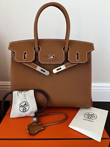 Hermes Birkin 30 Gold Epsom Leather PHW Handbag 2023 (Brand New)