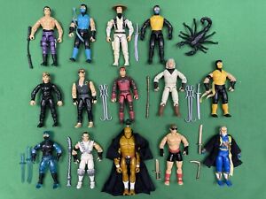 Lot Of 14 Mortal Kombat Action Figures 3.75” 1991 Hasbro (G.I. Joe Style)