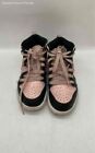 Nike Kids Jordan 1 Mid 640734-604 Pink Black Lace-Up Sneaker Shoes Size 13C