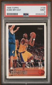 1996 Topps #138 Kobe Bryant Rookie RC PSA 9 MINT Los Angeles Lakers