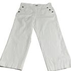 Counterparts Capri Pants Womens Size 14 White Super Stretch Pull On