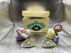Vintage Cabbage Patch Kids Porcelain Pink Baby Figurines 1983 1984 W/BOX & TAGS