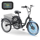 MOONCOOL Electric Tricycle for Adults, 350W 36V 7 Speed Electric Motorized Trike