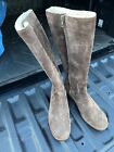UGG 5518 Broome Suede Sheepskin Shearling Lined Tall Boots Size 10