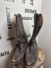 John B. Stetson Brand Leather Cowboy Boots Handmade in Mexico Size USA 12D.