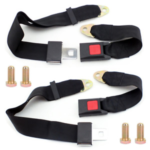 2pc 2 Point Single Double Seat Safety Belt Harness Kit Car Go Kart Buggie Bus