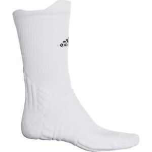 Adidas Tennis Crew Socks, Men's Shoe Size 11.5-13, XL, White, Cushioned, S7 MP