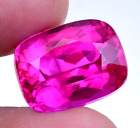 25.20 Ct Natural Mogok Pink Ruby Certified Flawless Cushion Loose Gemstone