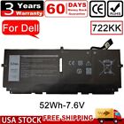 Battery For Dell XPS 13 9300 Series i5 FHD XPS 13 9310 2XXFW FP86V 52Wh 722KK US