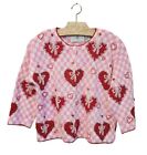 Design Options by Phillip and Jane Gordon Hearts Cardigan Size Small Generous