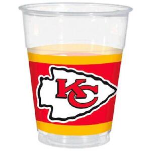 Kansas City Chiefs NFL Football Sports Banquet Party 16 oz. Clear Plastic Cups