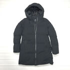 UNIQLO Black Quilted Down Filled Hooded Puffer Jacket Coat Womens Medium
