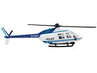 Bell 206 Jetranger Helicopter White and Blue 