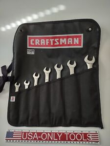 Craftsman Industrial USA 7 Pcs SAE Ratcheting Wrench Set W/ Pouch 24623 Open Box