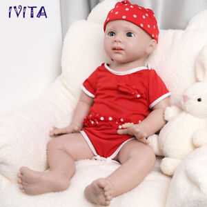 IVITA 20'' Full Body Soft Silicone Reborn Doll Newborn Baby Girl Toy Gift 5000g