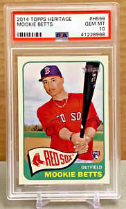 2014 Topps Heritage MOOKIE BETTS PSA 10 RC Rookie Card #H558