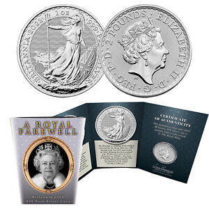 2022 Great Britain Silver Britannia £2 Coin - Royal Farewell to Queen Elizabeth