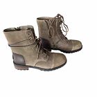 UGG Kilmer Dove Water-resistant Leather Combat Short Lace-up Boots Size 8 Women