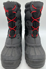 Sorel Womens Storm Racer Winter Snow Boots Size 5 Gray Felt Liners Toggle Lacing