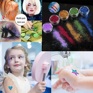 Temporary Tattoo & Glitter Body Art kit, Sparkly DIY Makeup for Adults & Kids