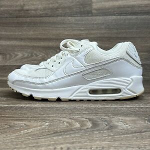 Nike Air Max 90 Sneakers Men's 11 Triple White Running Athletic Trainer Shoes