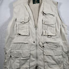 Orvis Vest Mens XL Beige Zip Up Safari Hunting Photography Fly Fishing