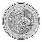 2024 U.K. 5 Pound 2 oz Silver Tudor Beast Seymour Unicorn BU