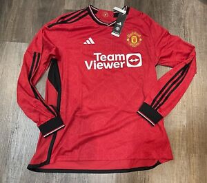 Adidas Manchester United 23/24 Long Sleeve Home Jersey Men’s Size XL (IP1729)