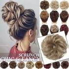 Real Thick Curly Messy Bun Hair Piece Scrunchie Natural Hair Extensions as human