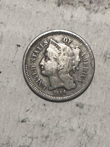 1866 Three Cent Nickel Piece 3C Ungraded Choice Civil War Era US Coin CC21292