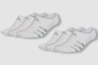 $20 Adidas Climalite Men's 6 Pairs Pack White Liner No-Show Socks Shoe 6-12