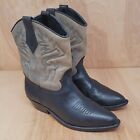 New ListingDingo Womens Cowgirl Boots Size 6 M Black Gray Leather Mid Calf Casual