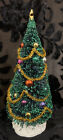 LEMAX BOTTLE BRUSH CHRISTMAS TREES W/ ORNAMENT BALLS GARLAND STAR SNOW BASE
