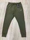 NWT Nike Dri-FIT Men Tight Fit Jogging Bottoms Color Olive Green Size S-XXL