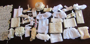 Lot of 41+Yds of New-Vtg White/Ivory Lace Trims J.Jurnal-Sewing-Dolls-Craft NEW