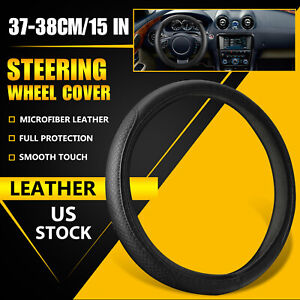 Universal Car Steering Wheel Cover Accessories PU Leather Auto Non-slip 15