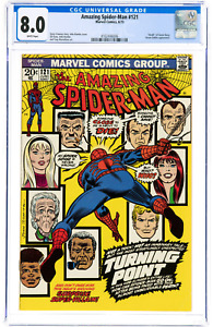 Amazing Spider-Man #121 - STUNNING CGC 8.0 - Death Gwen Stacy - Marvel 1973