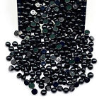 200 Pcs Natural Black Onyx 3.2mm Round Cabochon Loose Gemstones Wholesale Lot